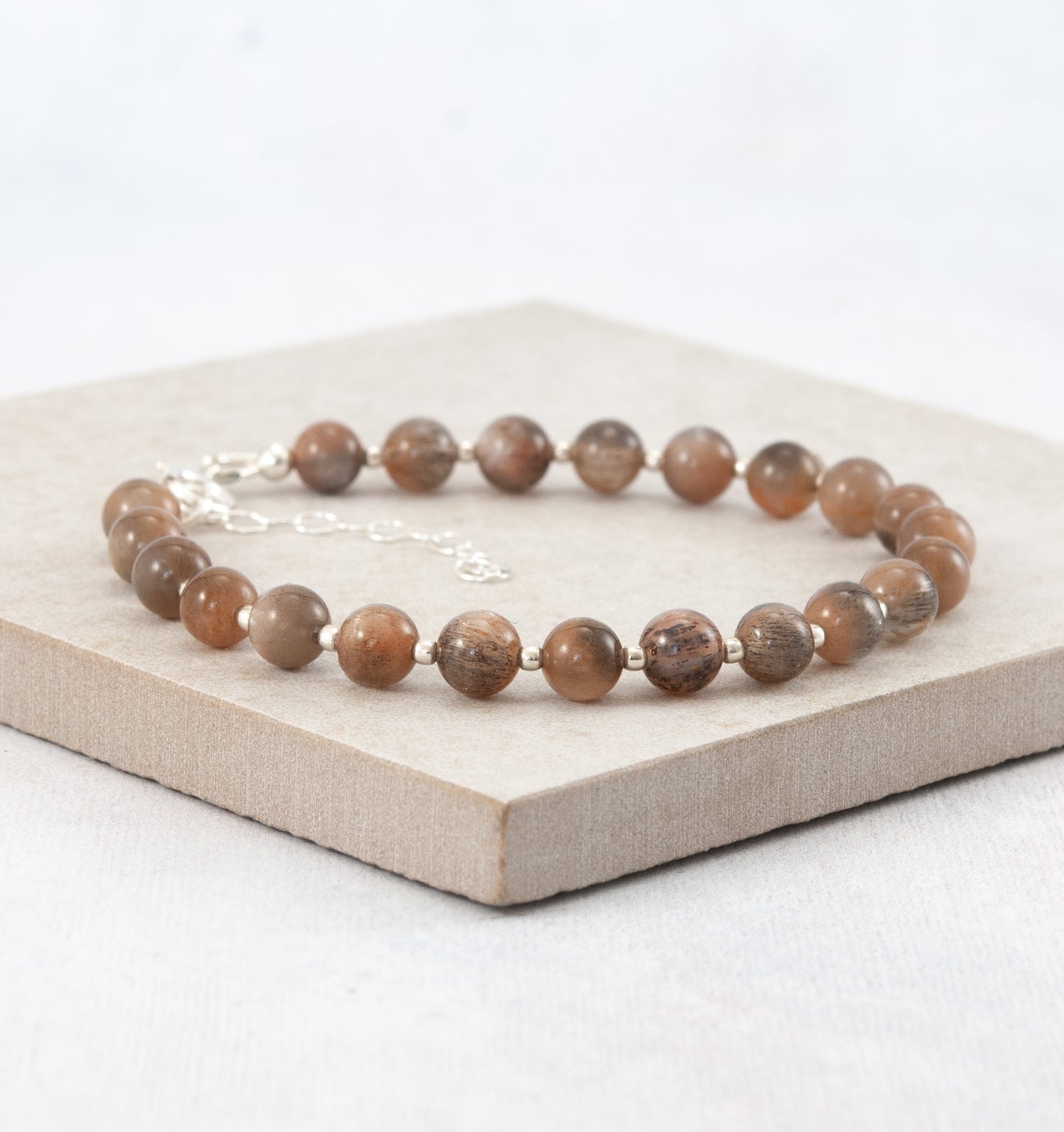 Black Sunstone Gemstone Bracelet