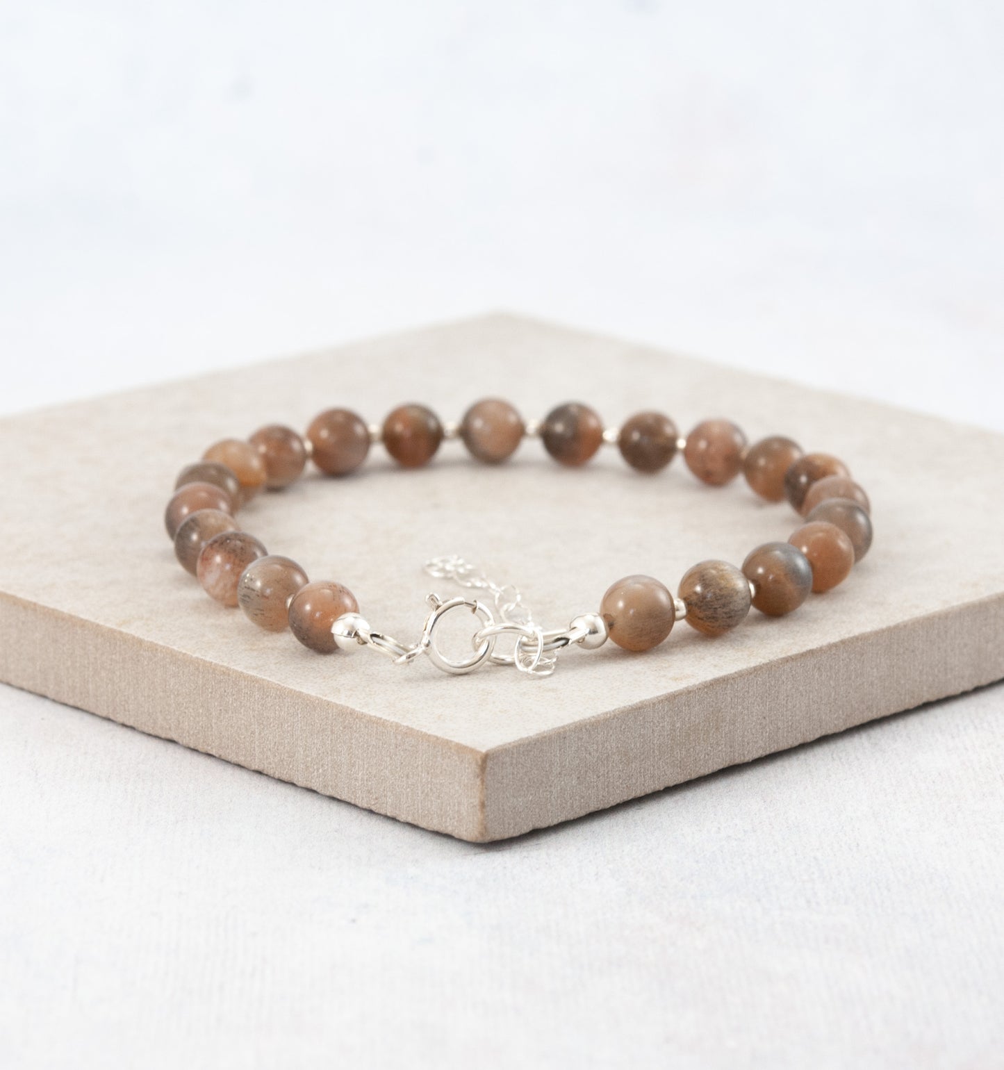 Black Sunstone Gemstone Bracelet