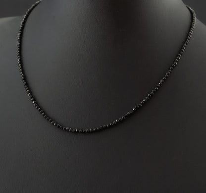 Dainty Black Tourmaline Gemstone Necklace