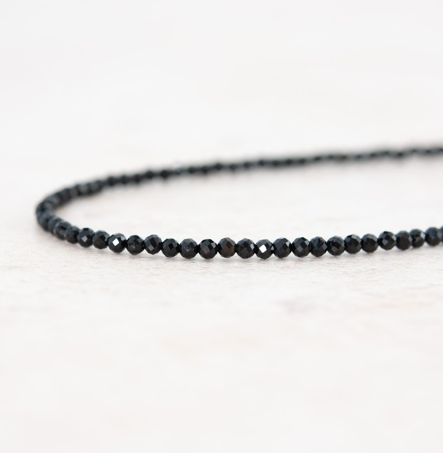 Dainty Black Tourmaline Gemstone Necklace