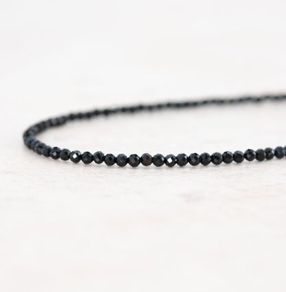Dainty Black Tourmaline Gemstone Necklace