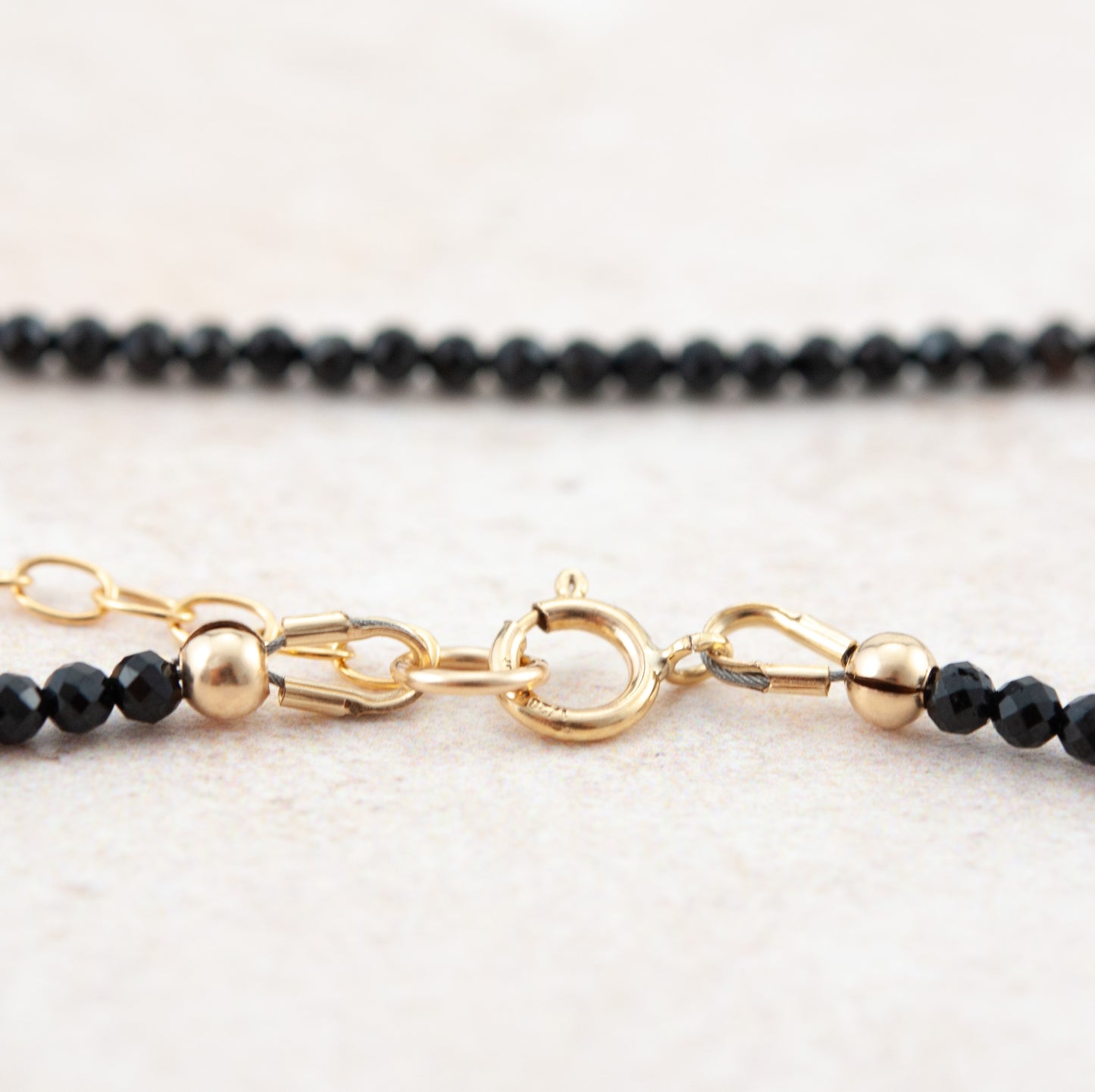 Dainty Black Tourmaline Gemstone Necklace