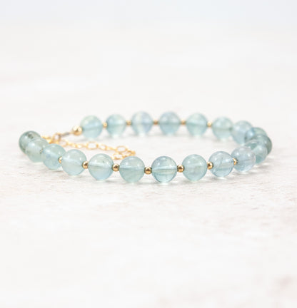 Blue Fluorite Rare Gemstone Bracelet
