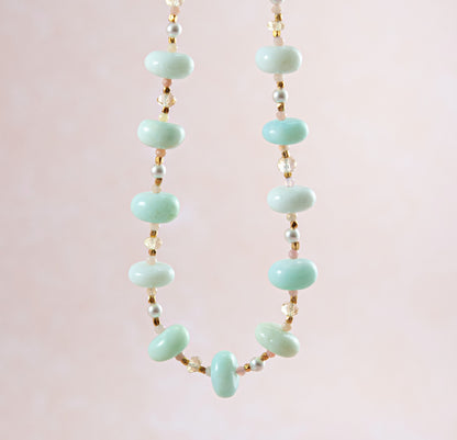 Blue Green Opal Necklace