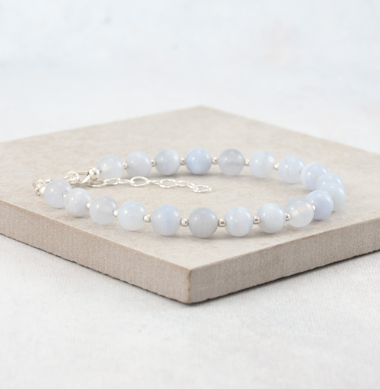 Blue Lace Agate Gemstone Bracelet