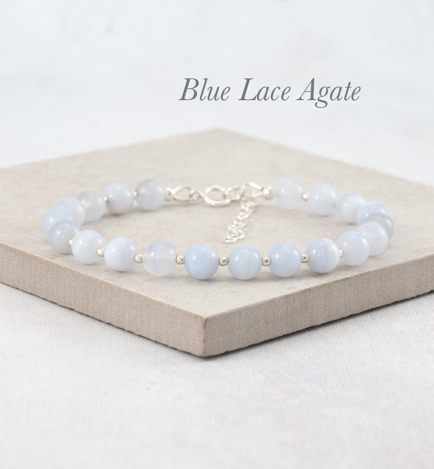 Blue Lace Agate Gemstone Bracelet