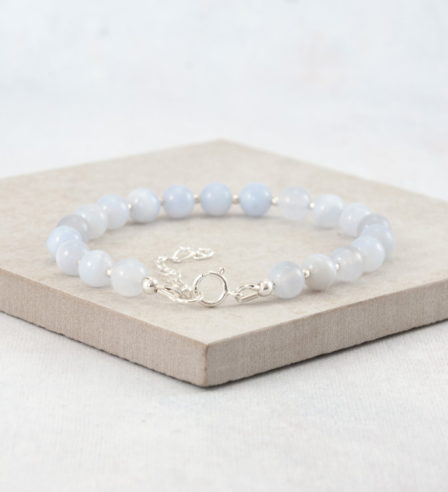 Blue Lace Agate Gemstone Bracelet