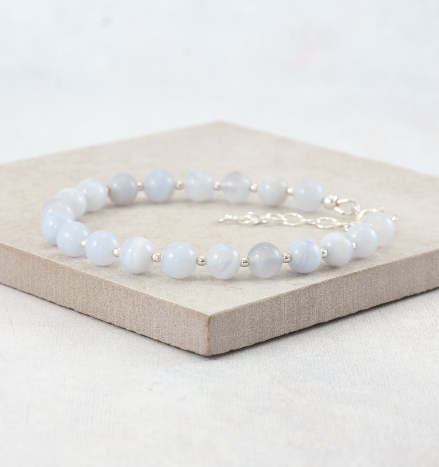 Blue Lace Agate Gemstone Bracelet