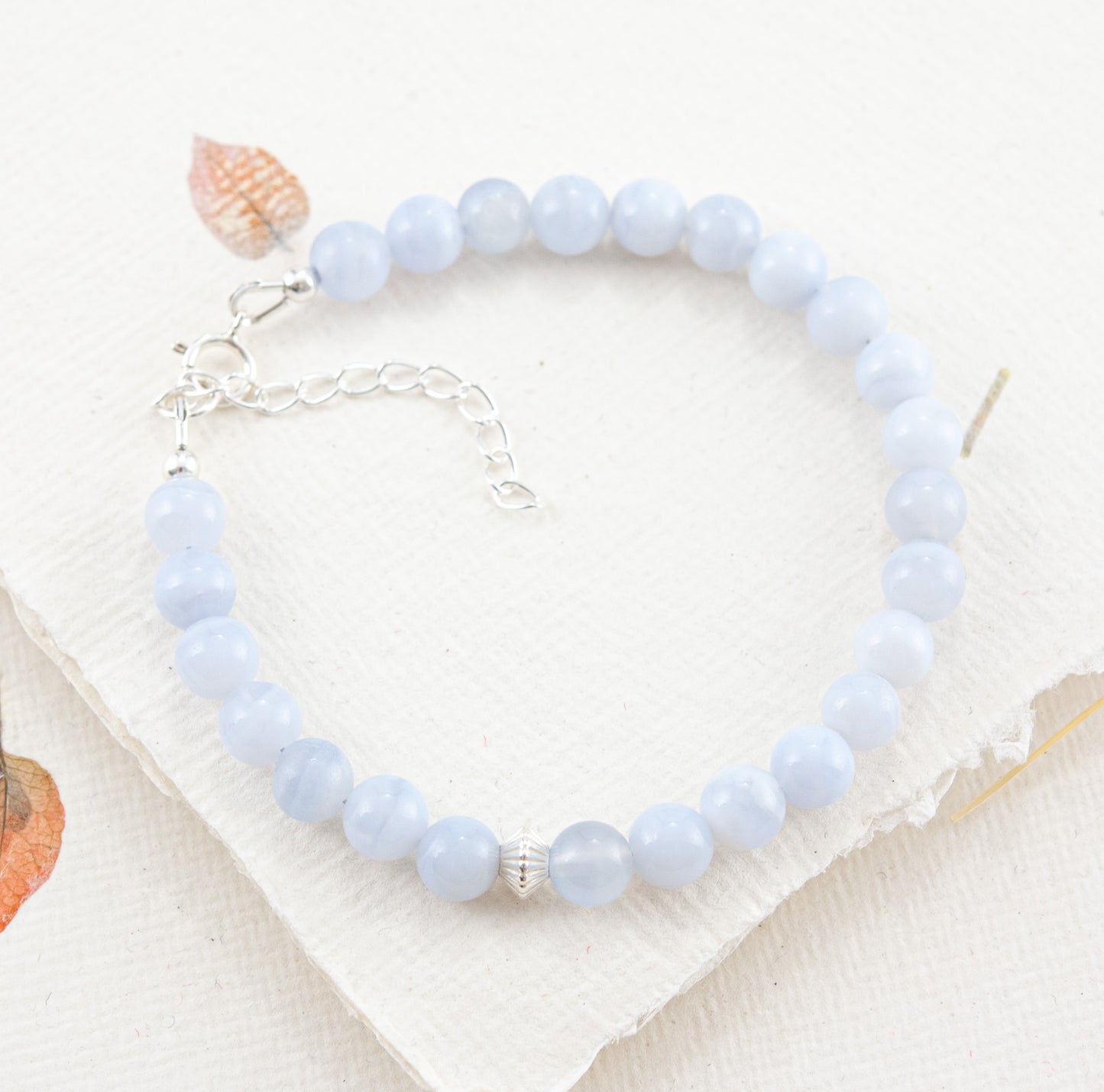 Blue Lace Agate Gemstone Bracelet