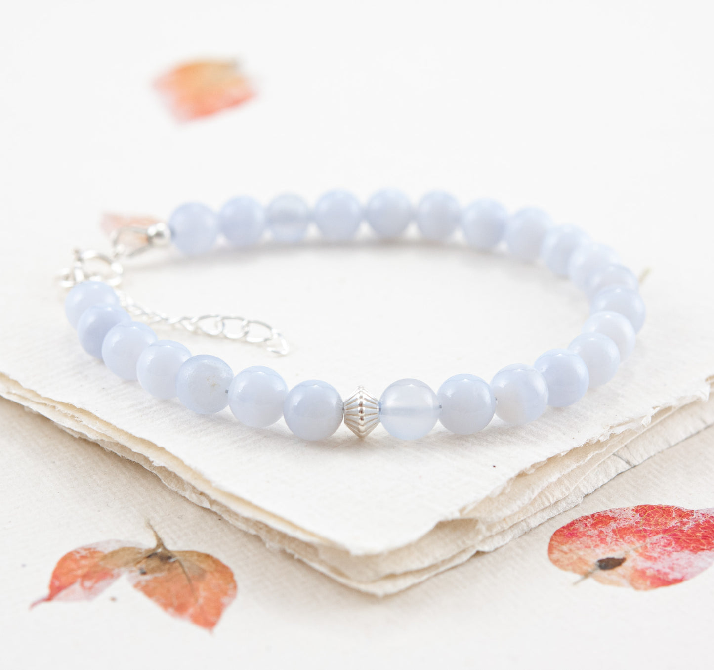 Blue Lace Agate Gemstone Bracelet