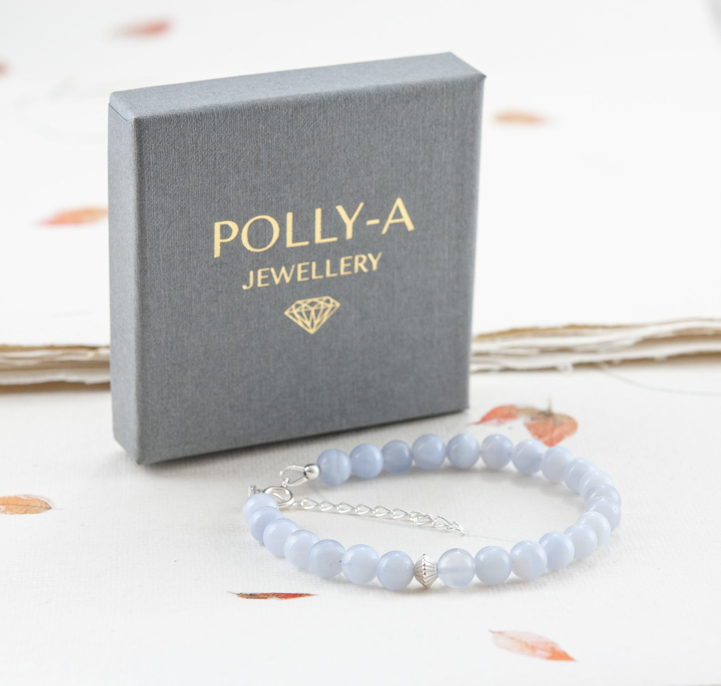 Blue Lace Agate Gemstone Bracelet