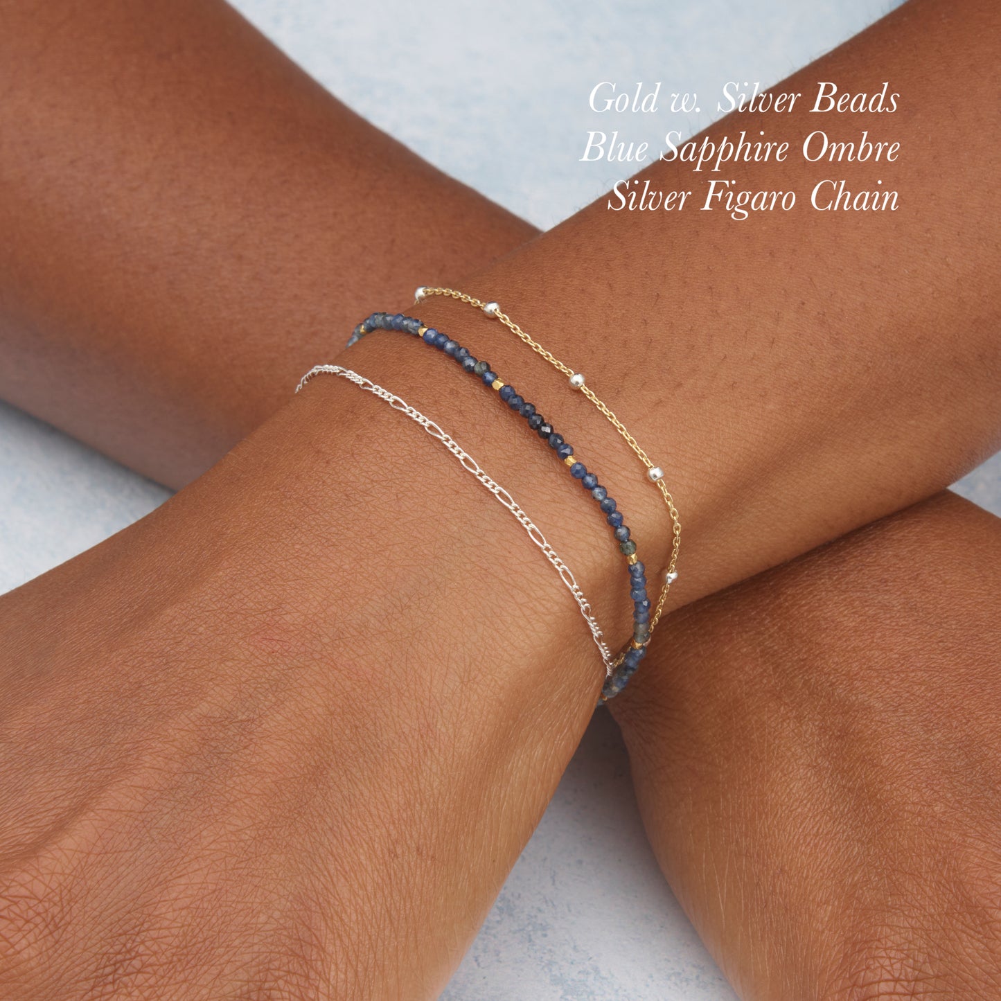 Dainty Silver Figaro Chain Bracelet