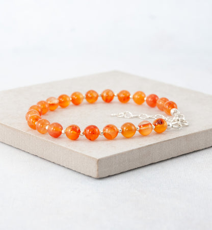 Carnelian Gemstone Bracelet