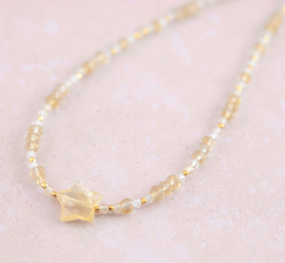 Citrine Star Necklace