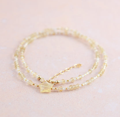 Citrine Star Necklace
