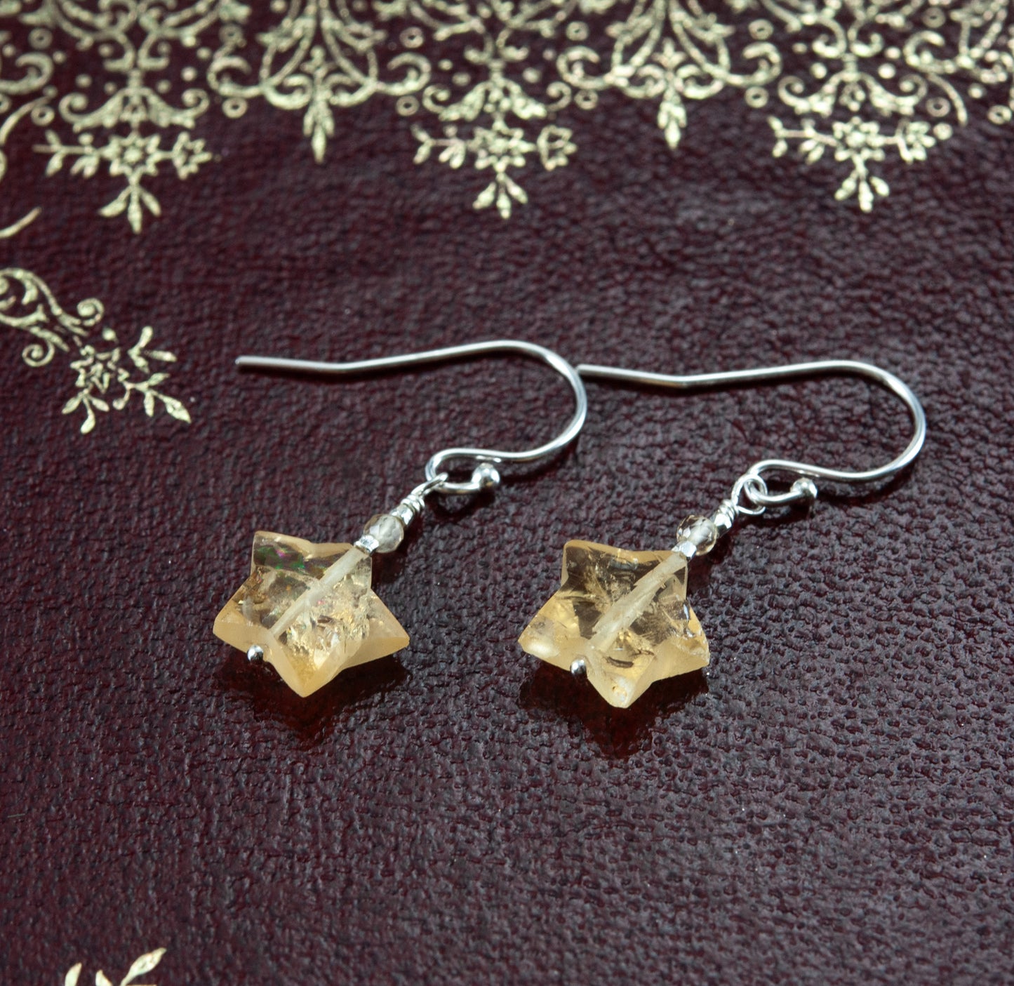 Citrine Star Earrings