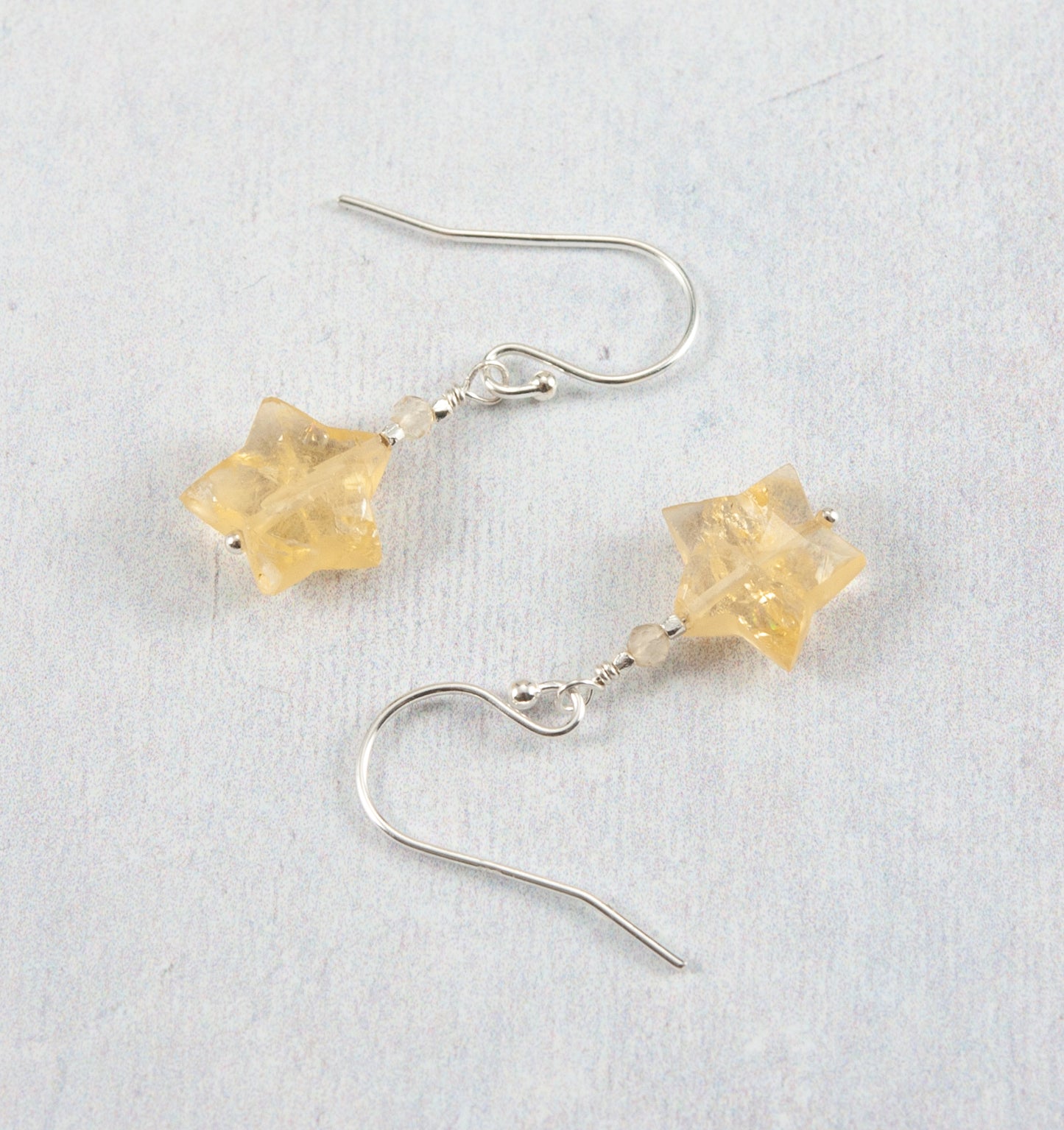 Citrine Star Earrings
