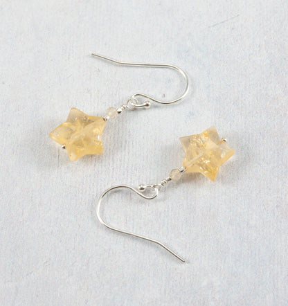 Citrine Star Earrings