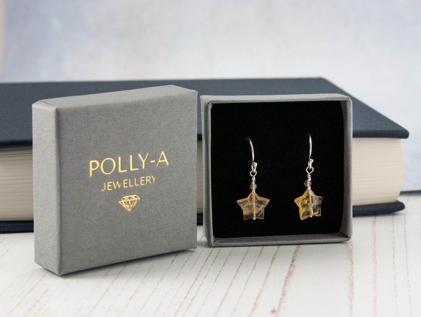 Citrine Star Earrings