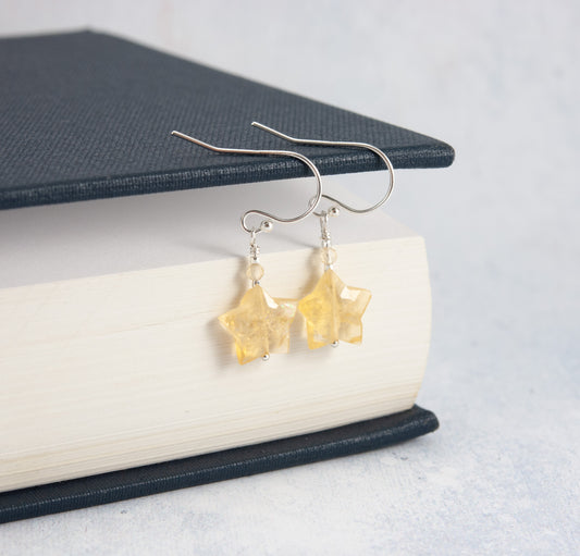 Citrine Star Earrings
