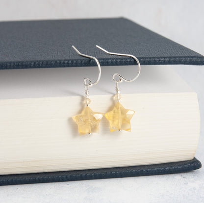 Citrine Star Earrings