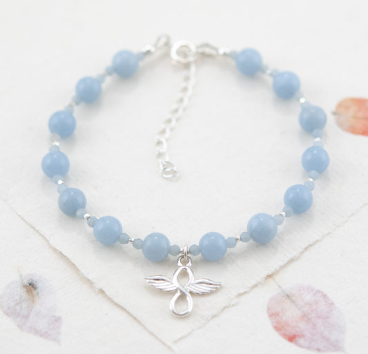 Angel Sterling Silver Gemstone Bracelet