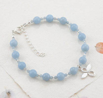 Angel Sterling Silver Gemstone Bracelet