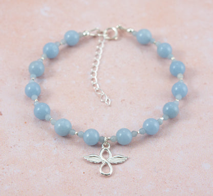 Angel Sterling Silver Gemstone Bracelet