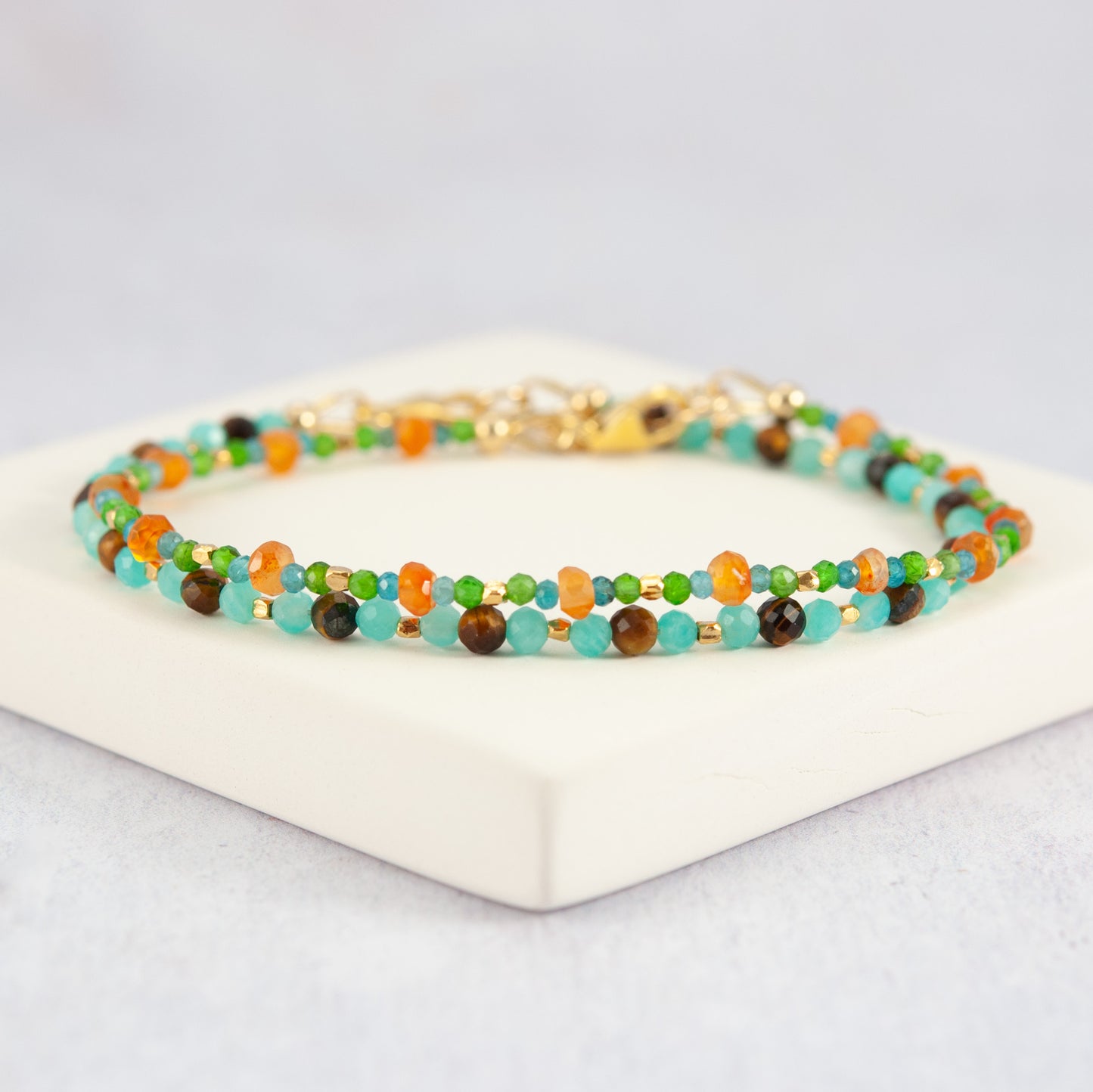 Courage Gemstone Bracelet - Amazonite & Tigers Eye