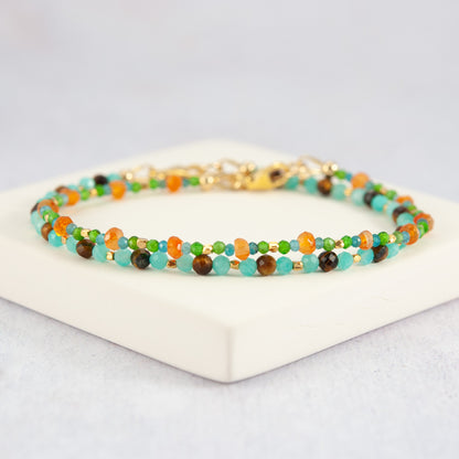 Courage Gemstone Bracelet - Amazonite & Tigers Eye
