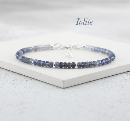 Iolite Gemstone Bracelet