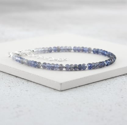 Iolite Gemstone Bracelet