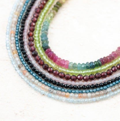 Dainty Aquamarine Gemstone Necklace (AAA Grade)