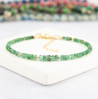 Emerald Gemstone Bracelet