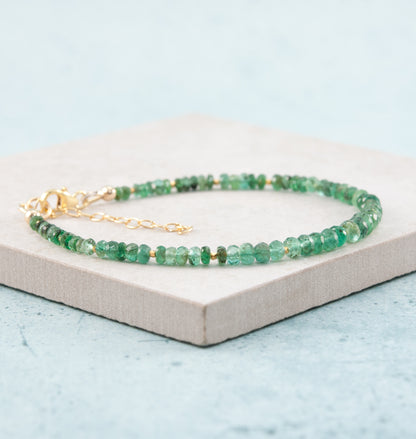 Emerald Gemstone Bracelet