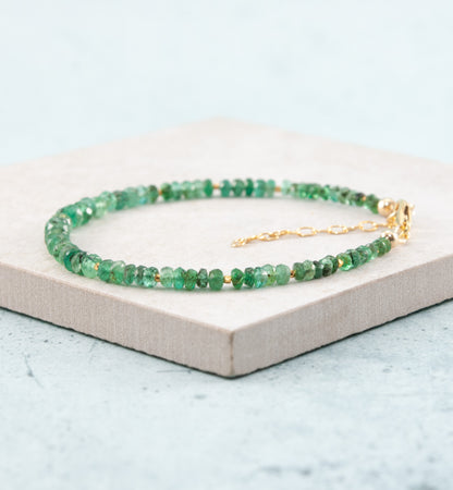 Emerald Gemstone Bracelet