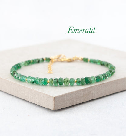 Emerald Gemstone Bracelet