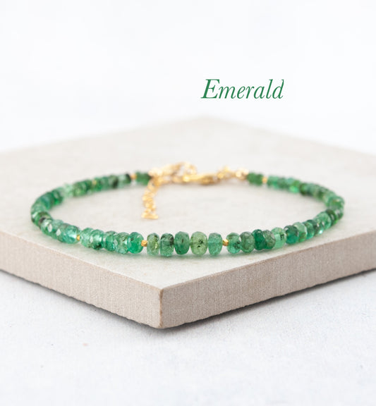 Emerald Gemstone Bracelet