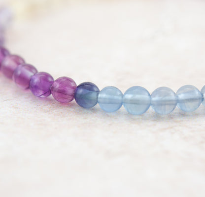 Fluorite Ombre Gemstone Bracelet (AAA Grade)