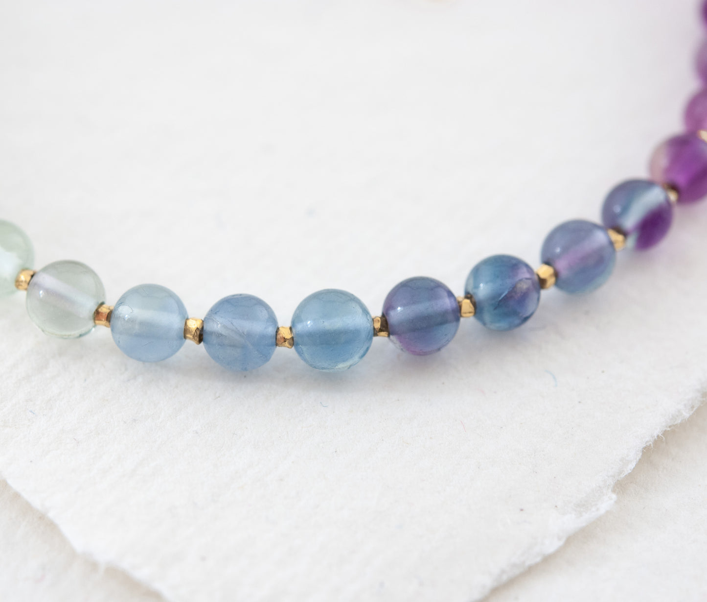 Fluorite Ombre Gemstone Bracelet (AAA Grade)