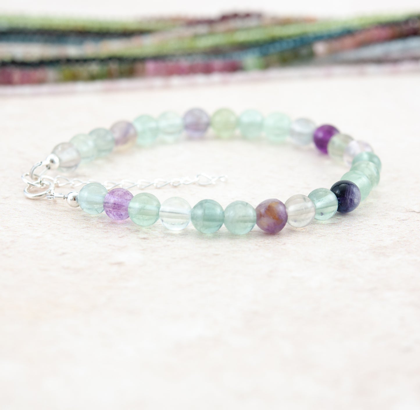 Fluorite Gemstone Bracelet