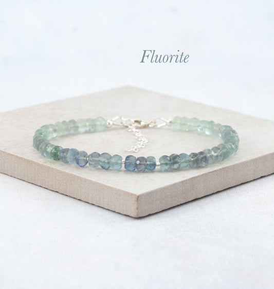 Fluorite Ombre Gemstone Bracelet