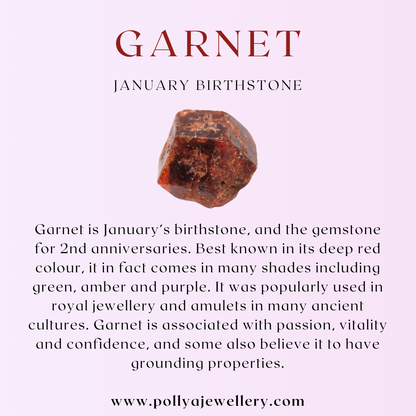 Red Garnet Dainty Coin Bead Bracelet