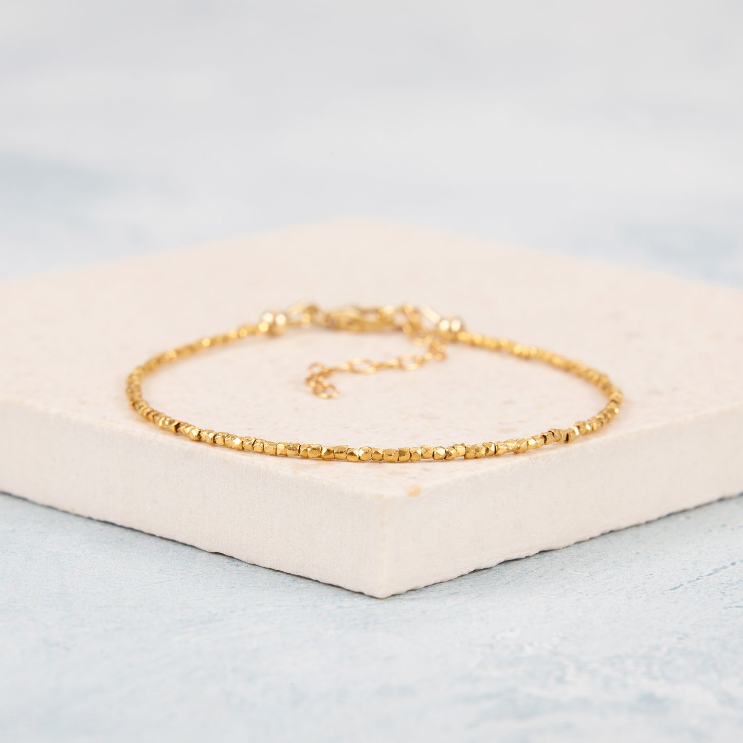 Dainty Gold Vermeil Beaded Bracelet
