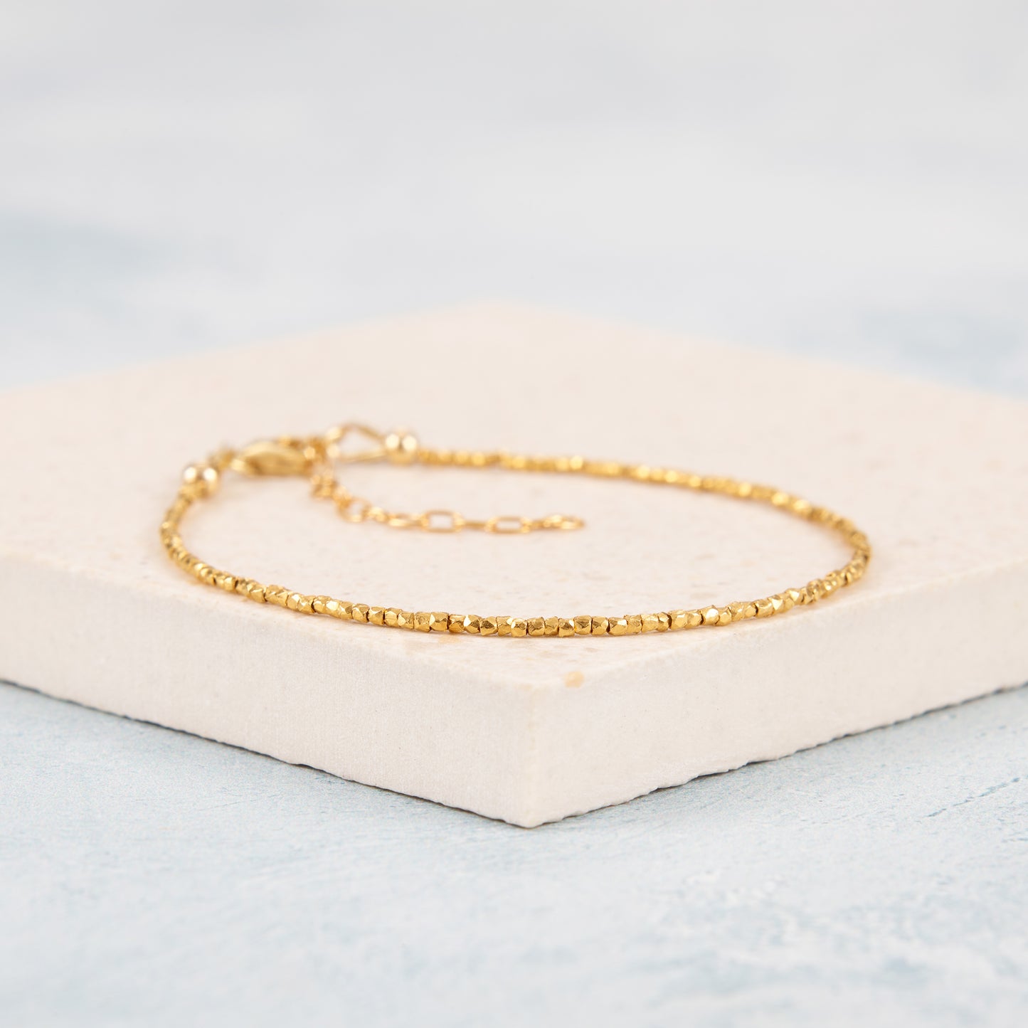 Dainty Gold Vermeil Beaded Bracelet