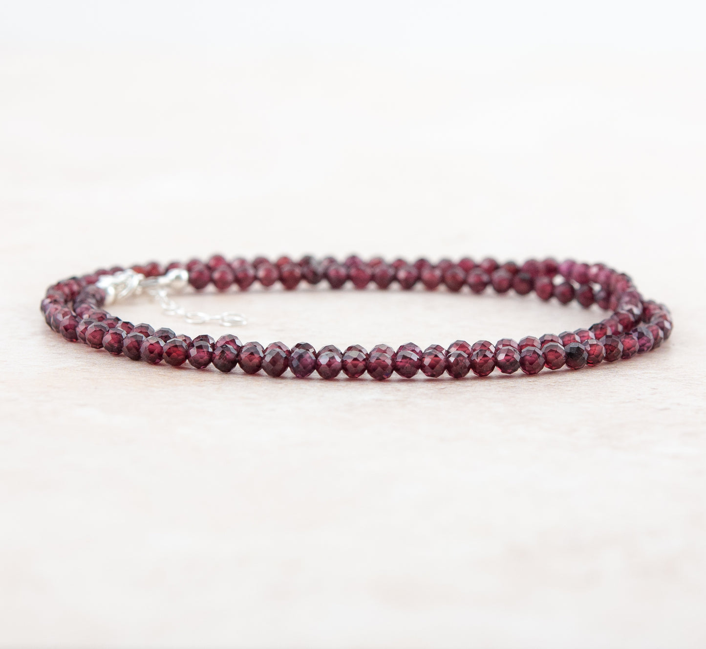 Dainty Red Garnet Dainty Gemstone Necklace