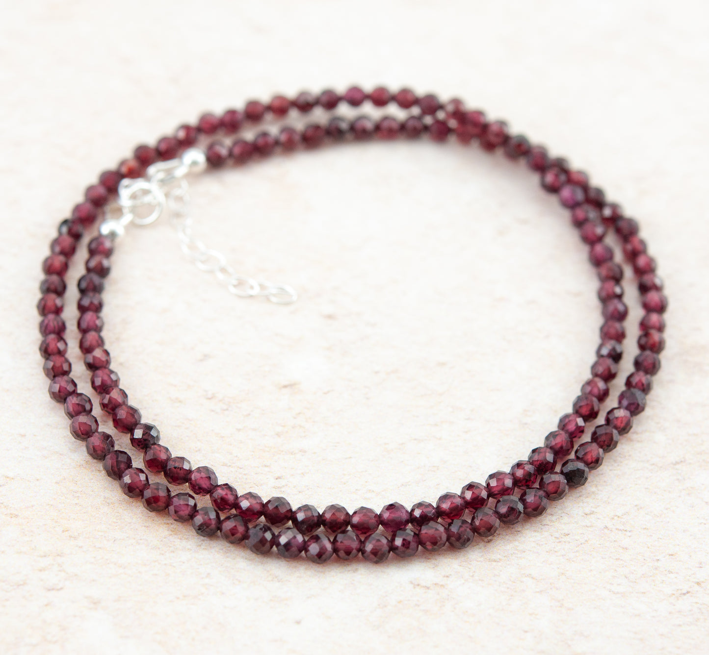 Dainty Red Garnet Dainty Gemstone Necklace