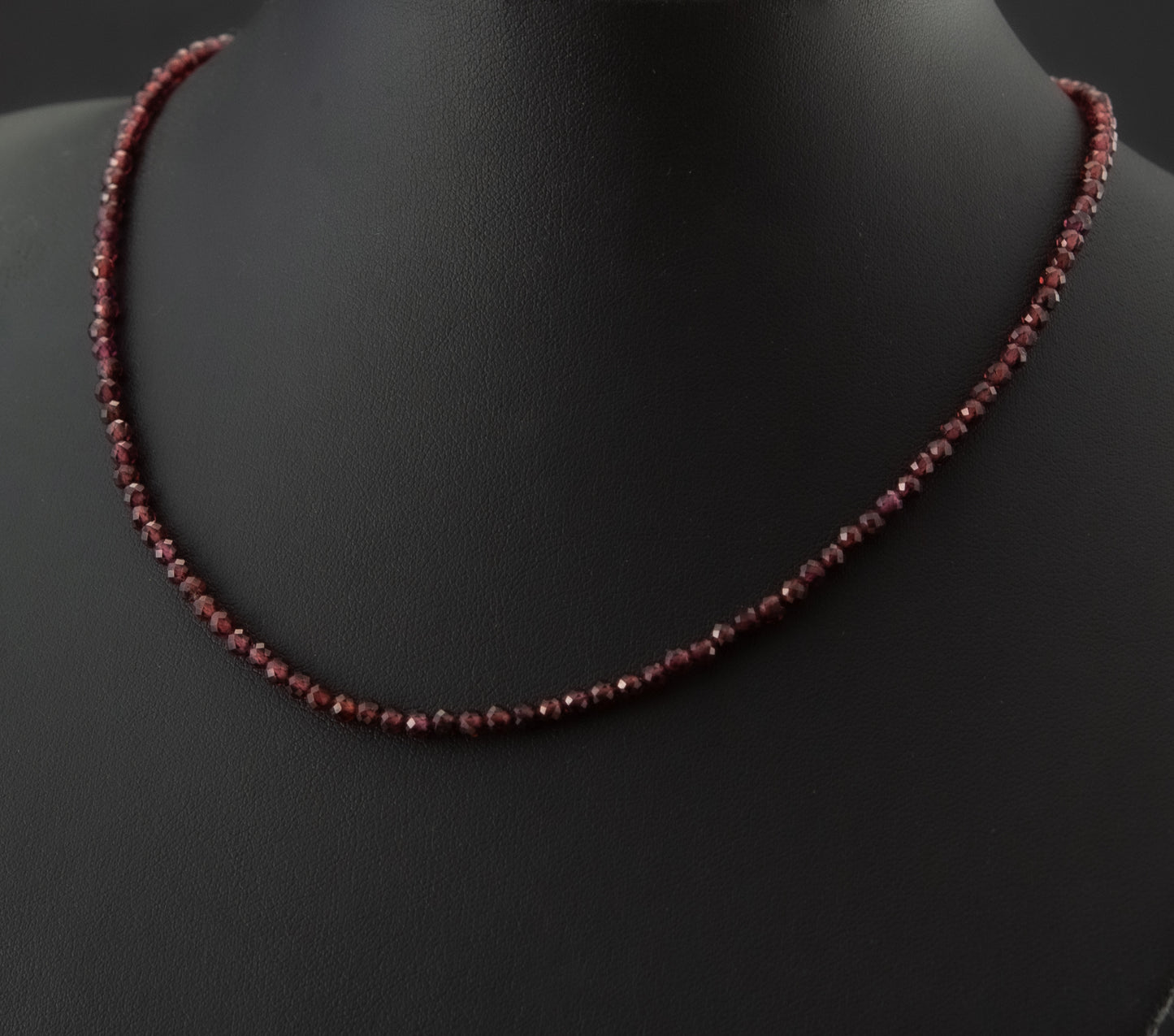 Dainty Red Garnet Dainty Gemstone Necklace