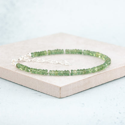 Green Apatite Gemstone Bracelet (3mm)