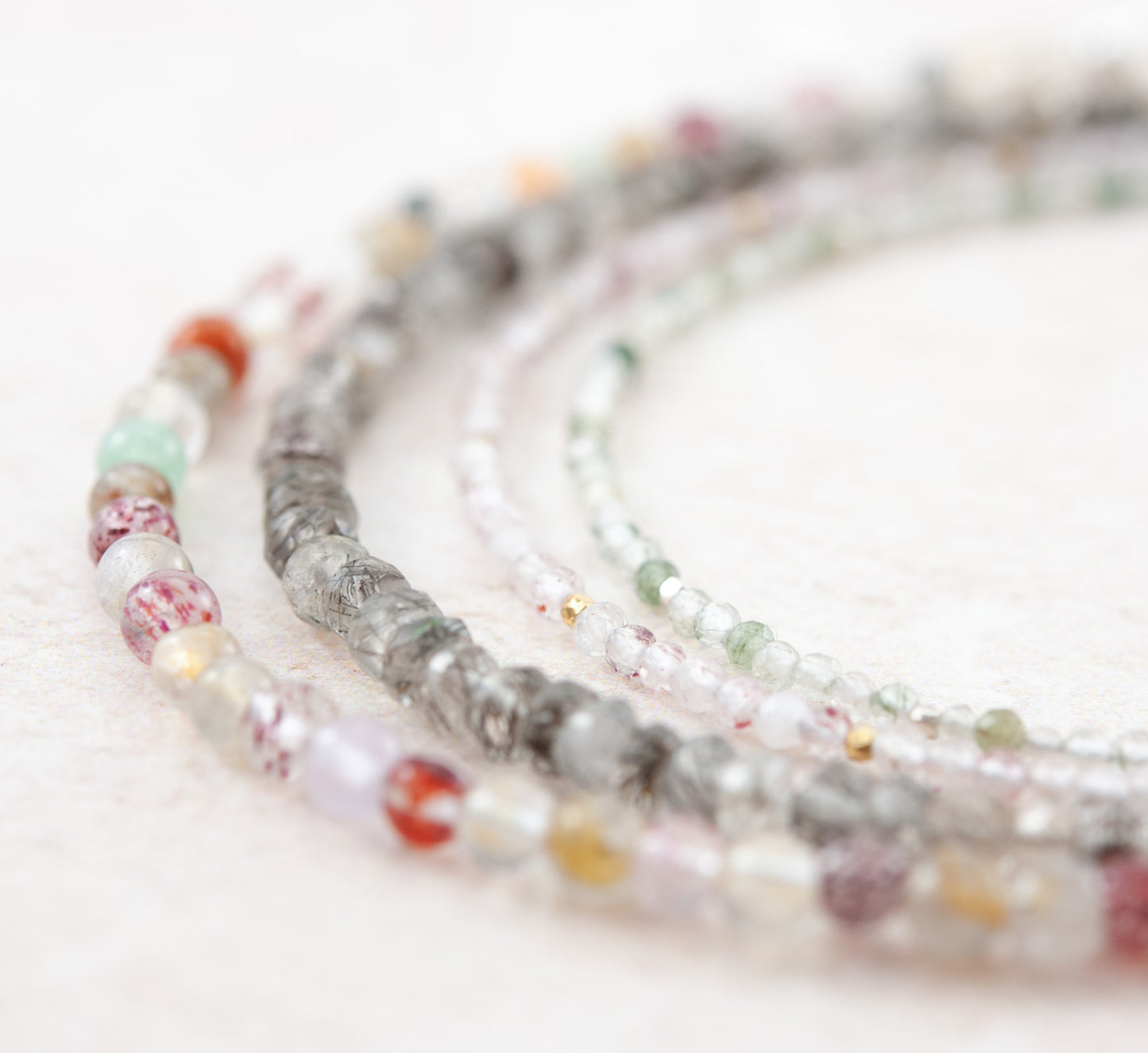Multicolour Rutile Quartz Dainty Gemstone Bracelet